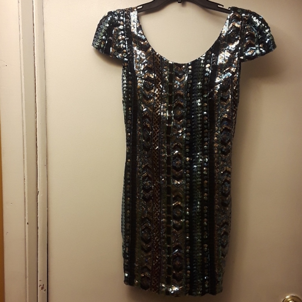 sequenced mini dress